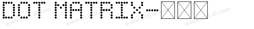 DOT Matrix字体转换